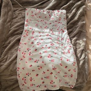 Ivy corset mini dress white floral